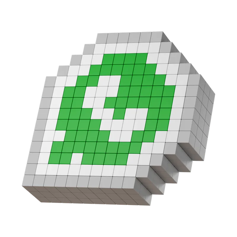 3D-пиксельная иконка мессенджера